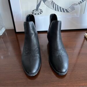 Ralph lauren Black Leather Ankle Boots